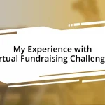 My Experience with Virtual Fundraising Challenges